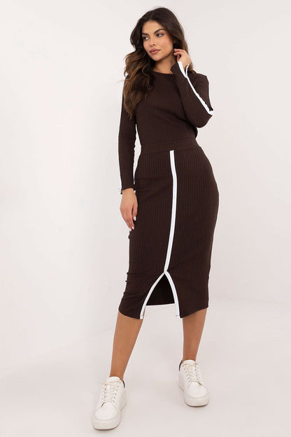 Super Fly Stripe Split Midi Set