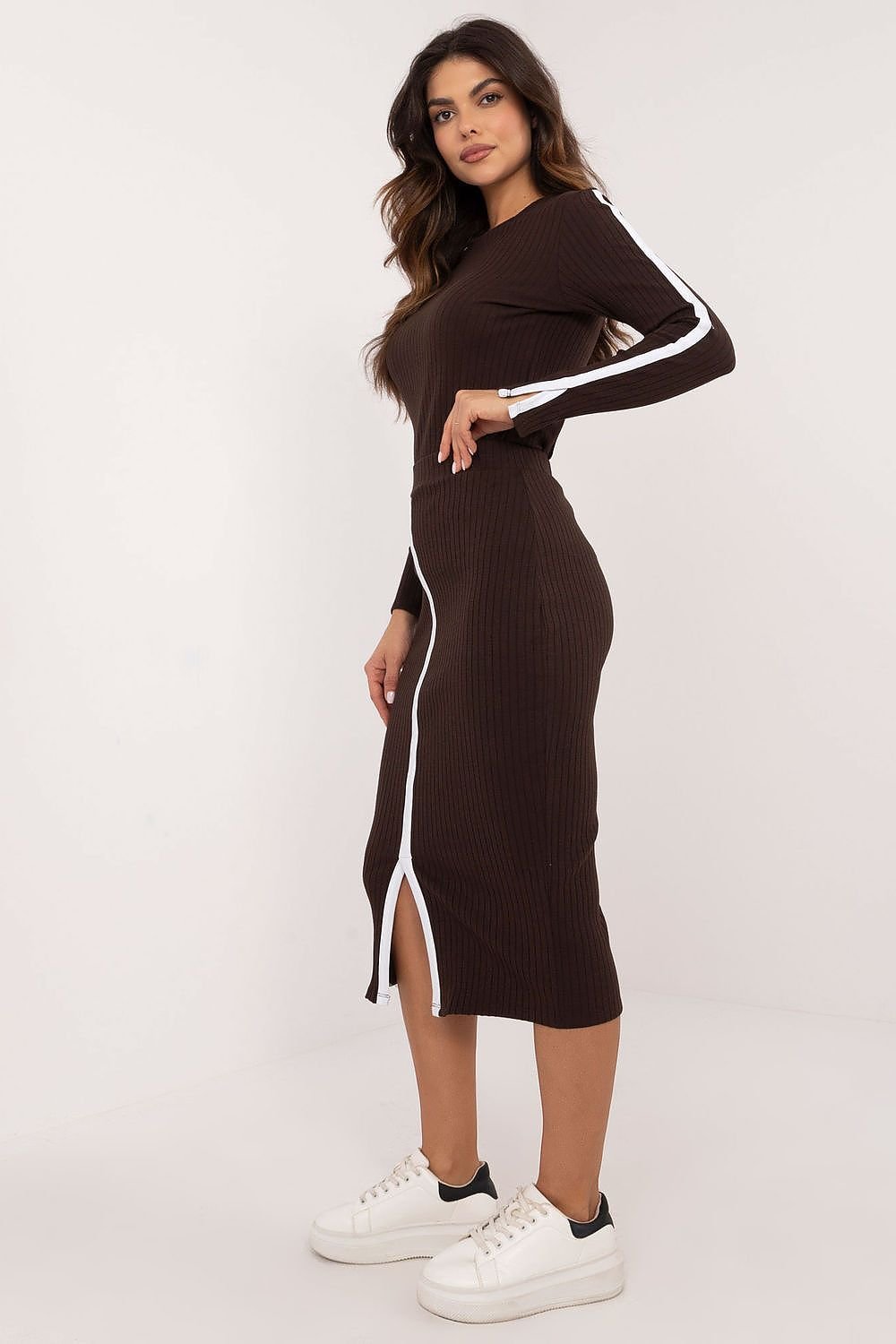 Super Fly Stripe Split Midi Set