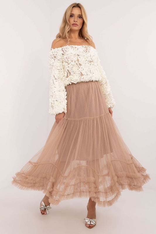 Tulle Boho Cream Skirt