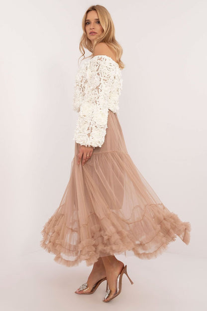 Tulle Boho Cream Skirt